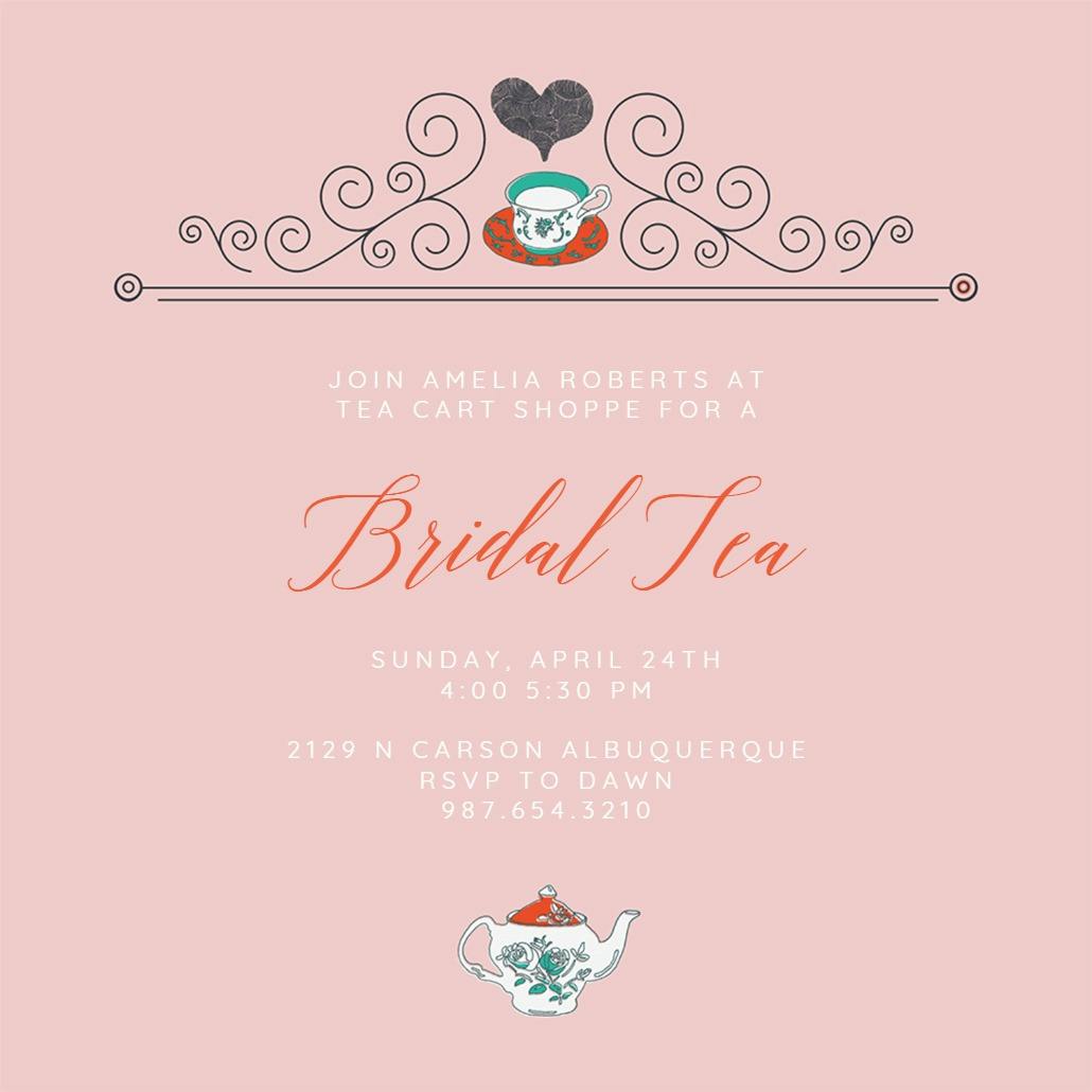 A loving cup of tea - bridal shower invitation