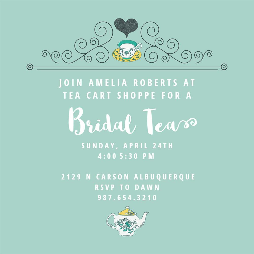 A loving cup of tea - bridal shower invitation