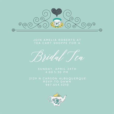 A Loving Cup of Tea - Party Invitation