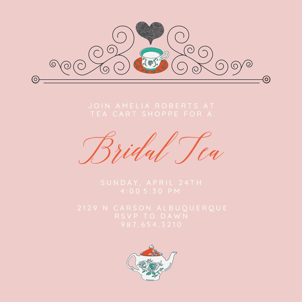 A loving cup of tea - invitación para bridal shower