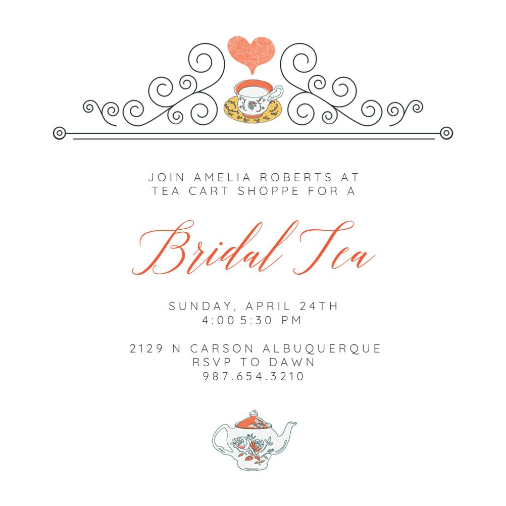 A loving cup of tea - party invitation