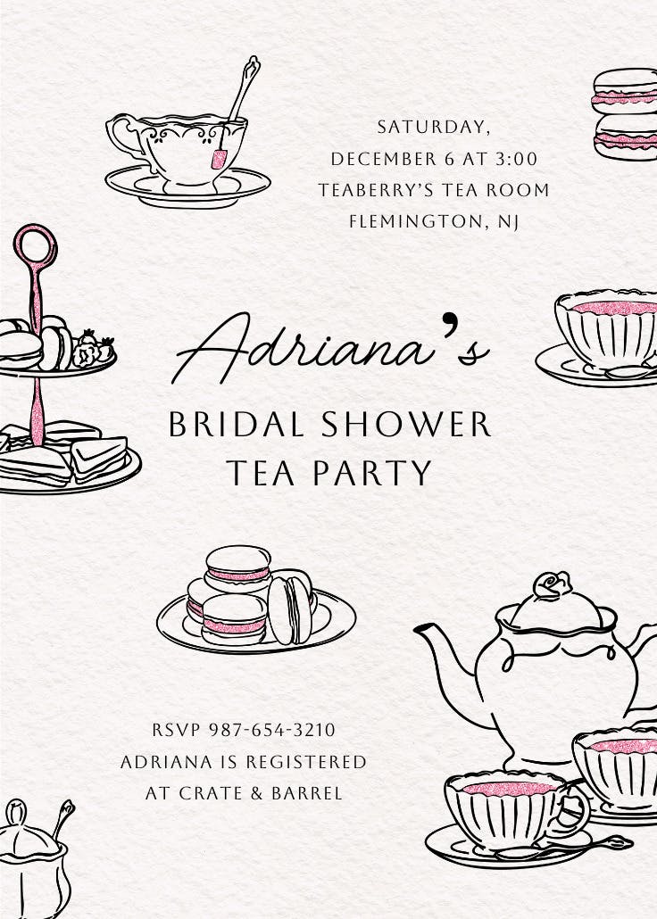 A proper par-tea - party invitation