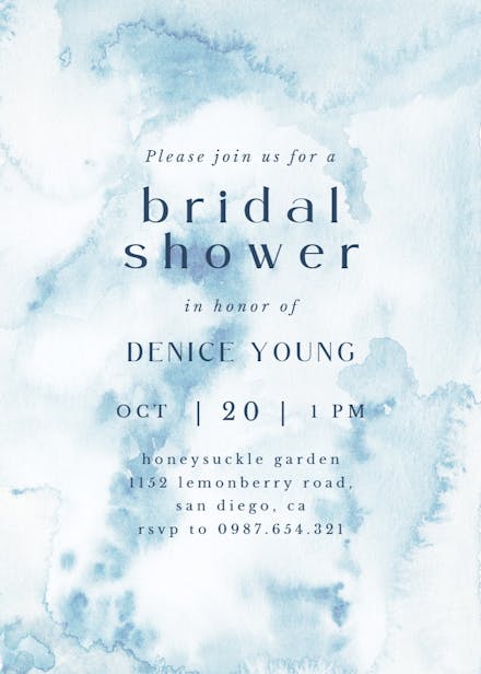 Abstract marble - bridal shower invitation