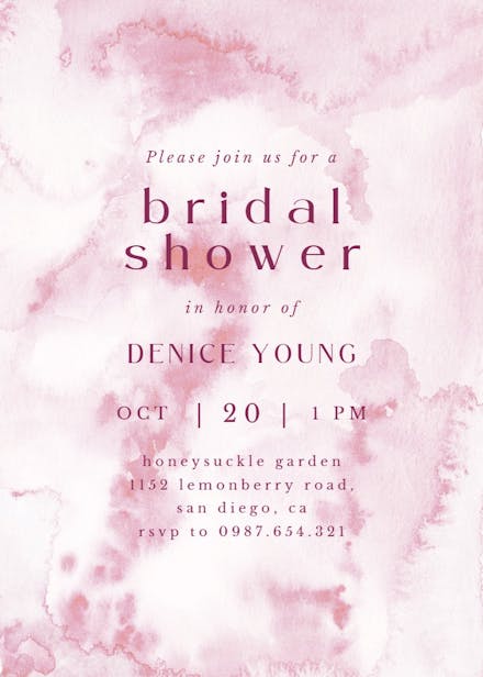 Abstract marble - bridal shower invitation