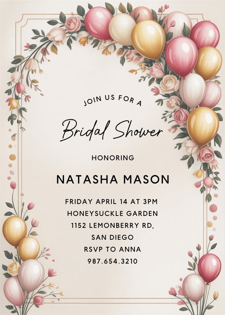 Another lovely chapter - invitación para bridal shower