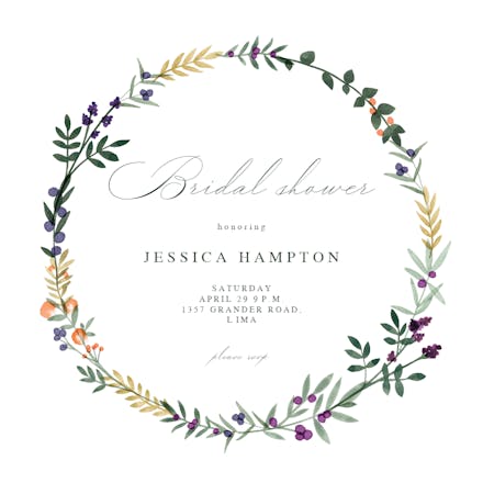 Autumn frame - Bridal Shower Invitation