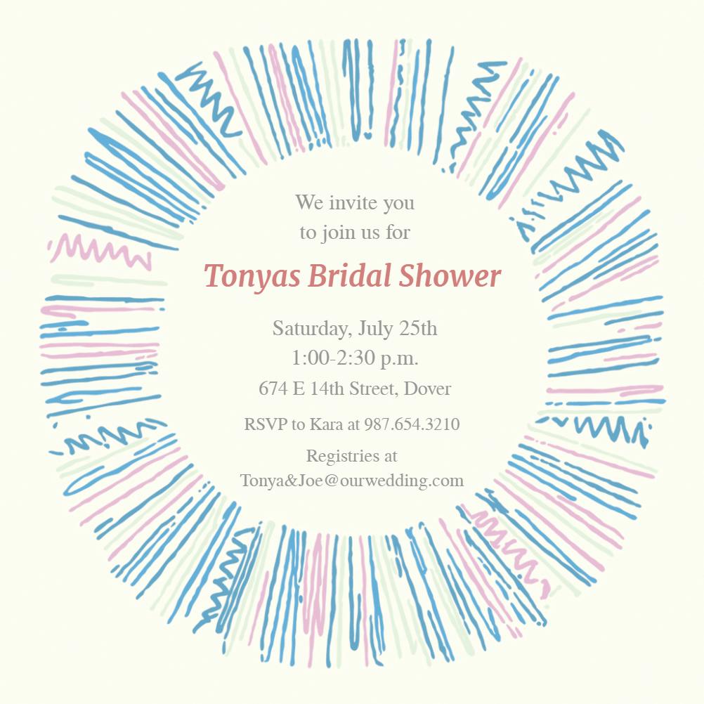 Aztec pink - bridal shower invitation