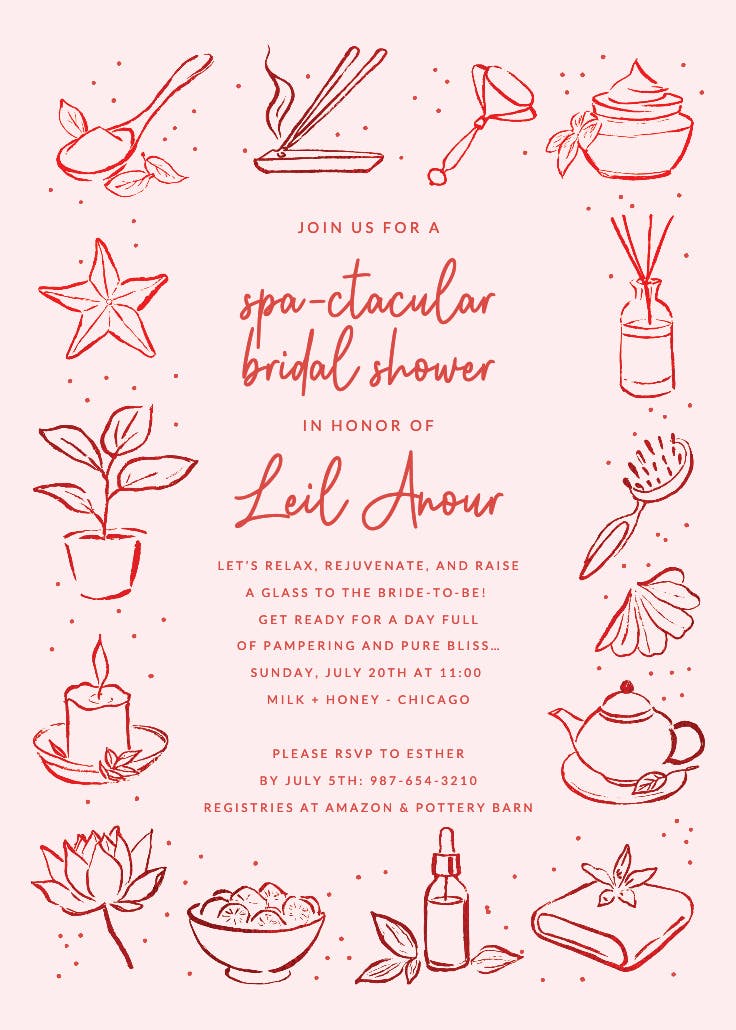 Baby blooms - bridal shower invitation