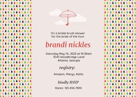 Bevy of Bumbershoots - Bridal Shower Invitation