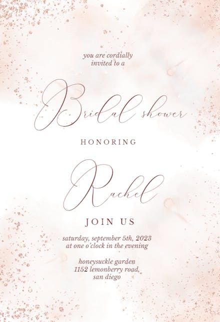 Blush Gold Spots - Bridal Shower Invitation Template | Greetings Island