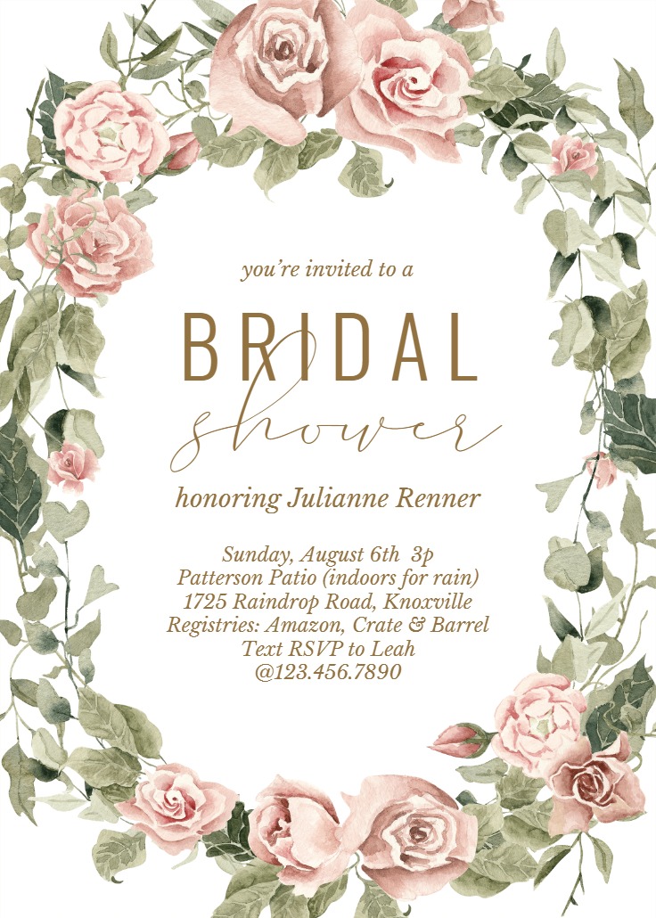 Lovely Loop - Bridal Shower Invitation Template (free) 