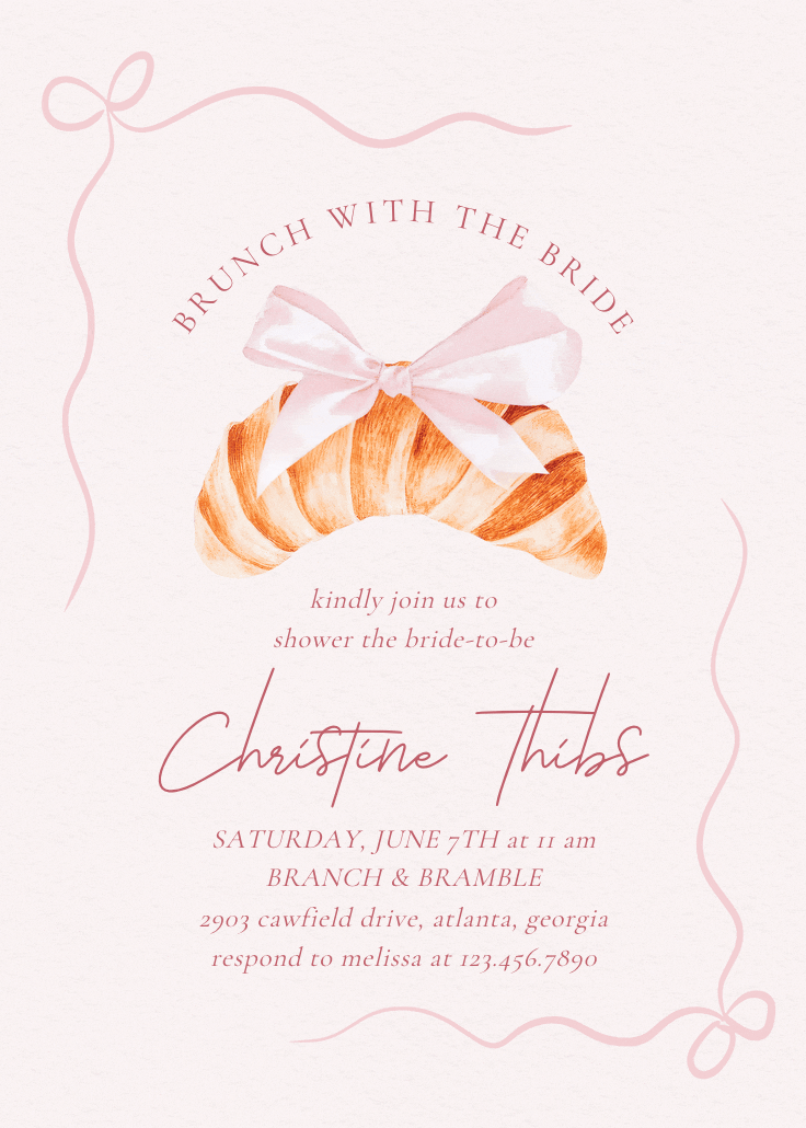 Bonjour, bride! - bridal shower invitation
