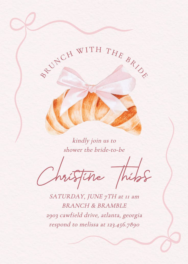 Bonjour, bride! - printable party invitation