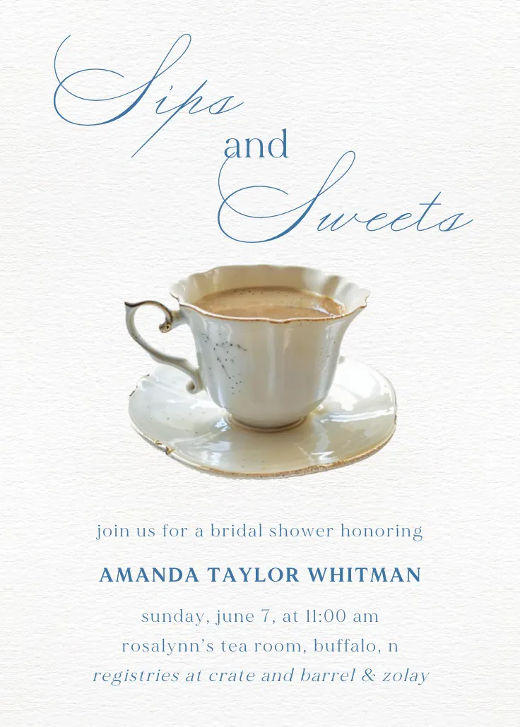 Brew and brunch - bridal shower invitation