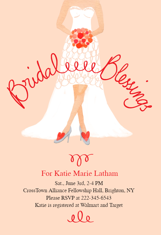 Bridal Blessings Bridal Shower Invitation Template (Free) Greetings Island