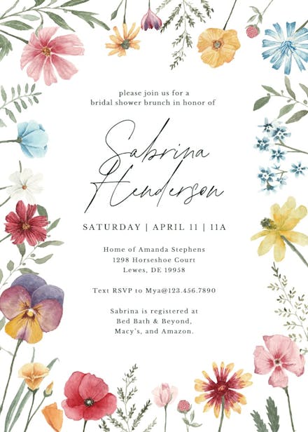 Bridal brunch - bridal shower invitation