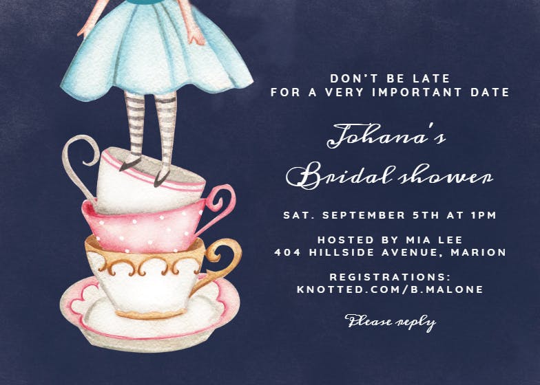 Bridal in wonderland - bridal shower invitation