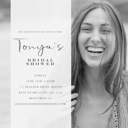 Bridal Shower Elegance - Bridal Shower Invitation