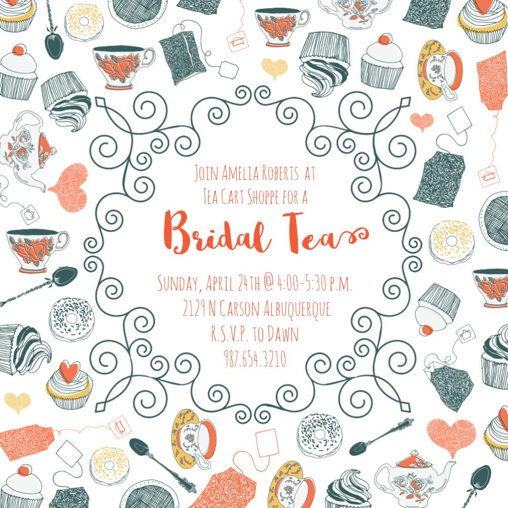 Bridal tea -  invitación para bridal shower