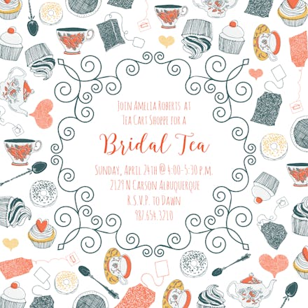 Bridal Tea - Party Invitation