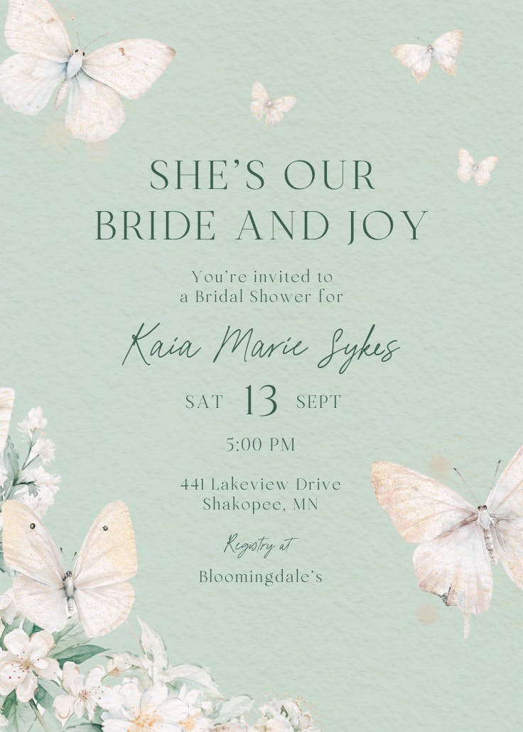 Bride and joy - bridal shower invitation