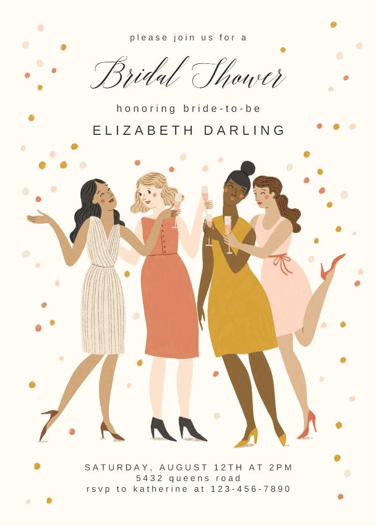 Bride squad - bridal shower invitation