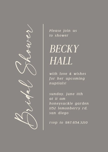 Charming Wishes - Bridal Shower Invitation Template (Free) | Greetings ...