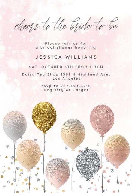 Cheers To Bride - Bridal Shower Invitation Template | Greetings Island