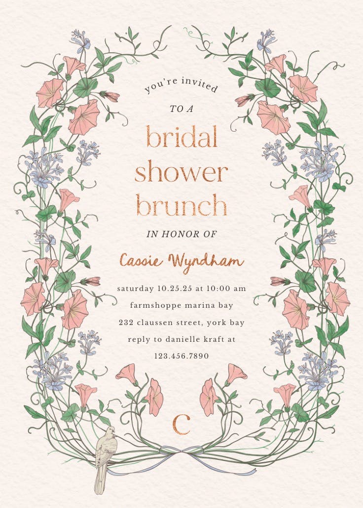 Dainty victorian - invitation
