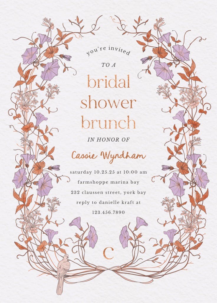 Dainty victorian - invitation