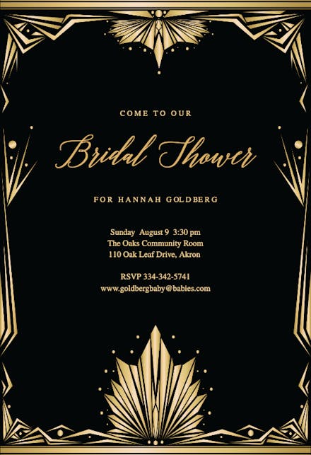 Deco Frame - Bridal Shower Invitation