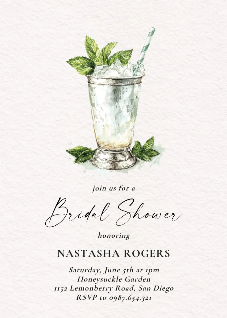 Pop, fizz, bride! - bridal shower invitation