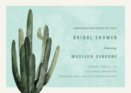 Desert cactus - Bridal Shower Invitation