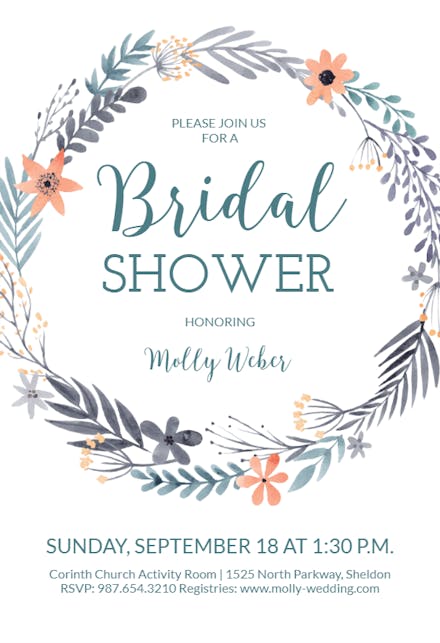 Page 6 | Bridal Shower Invitation Templates (Free) | Greetings Island