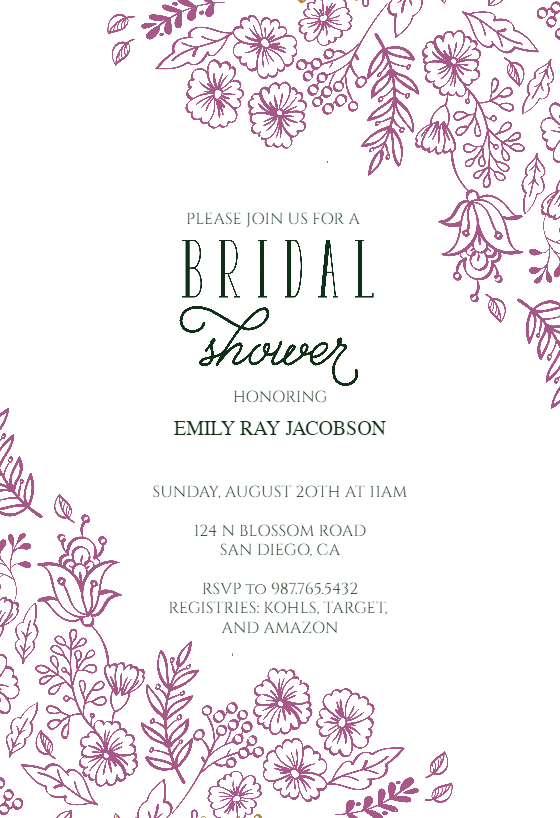 Bridal Shower Invitation Templates (Free) Greetings Island