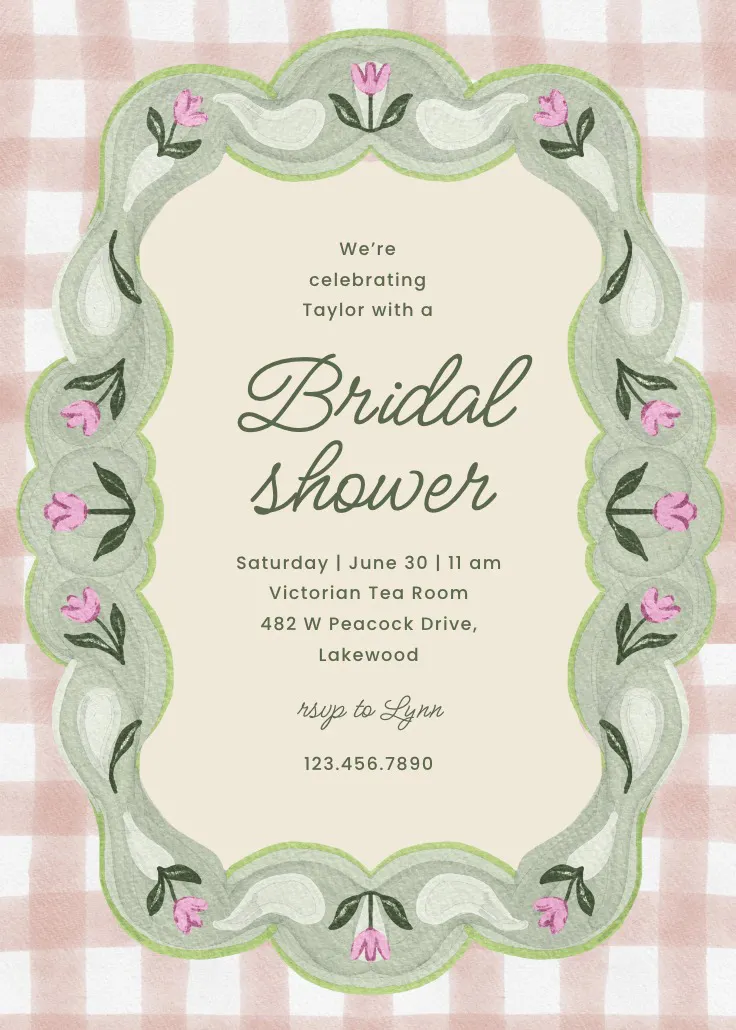 Embroidered love - undangan bridal shower