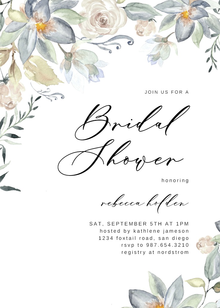 Eucalyptus Charm - Bridal Shower Invitation Template | Greetings Island