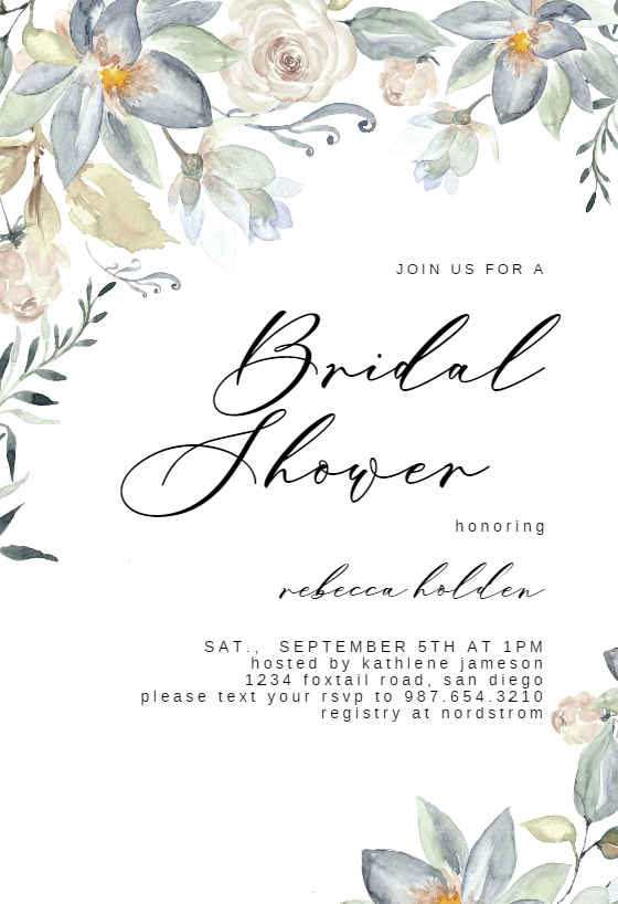 Eucalyptus Charm - Bridal Shower Invitation Template | Greetings Island