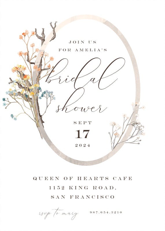 Fairy tale border - bridal shower invitation