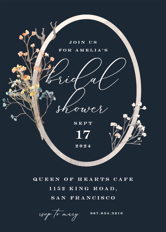 Fairy tale border - bridal shower invitation