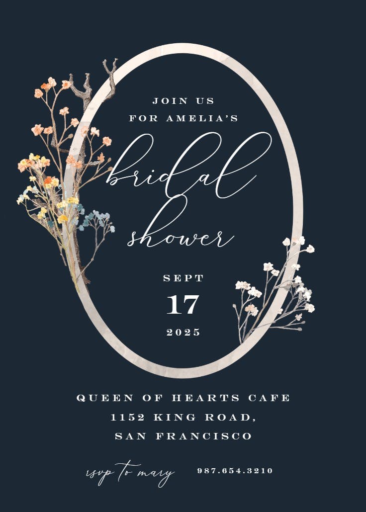 Fairy tale border - invitación para bridal shower
