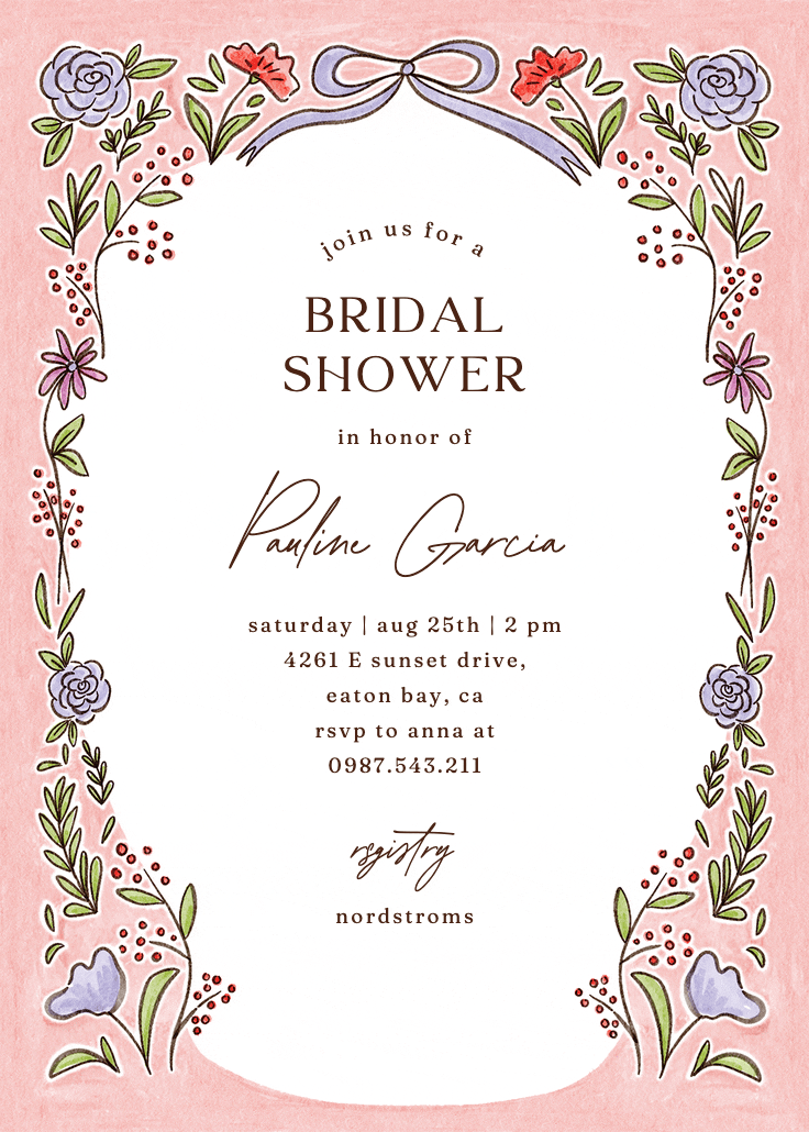 Fairytale love - bridal shower invitation