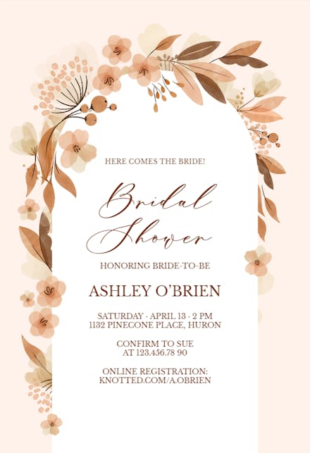 Bridal Shower Invitation Templates (Free) | Greetings Island