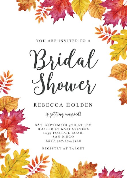 Bridal Shower Invitation Templates (Free) | Greetings Island