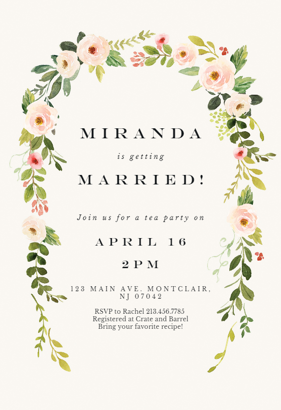 Bridal Shower Invitation Templates (Free) | Greetings Island