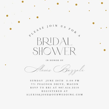 Fancy  style - bridal shower invitation