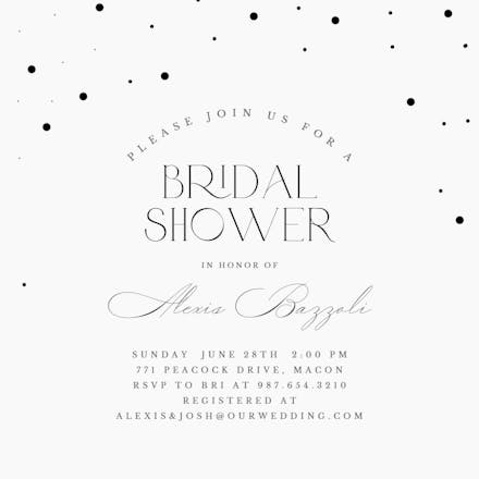 Fancy  style - bridal shower invitation