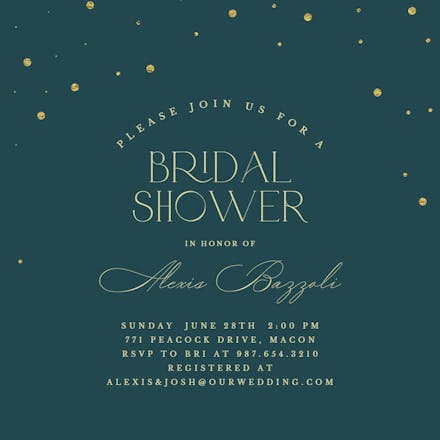 Fancy  style - bridal shower invitation