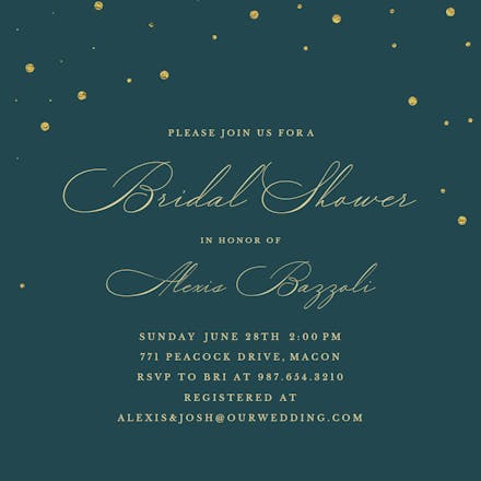 Fancy Style - Bridal Shower Invitation Template (Free) | Greetings Island