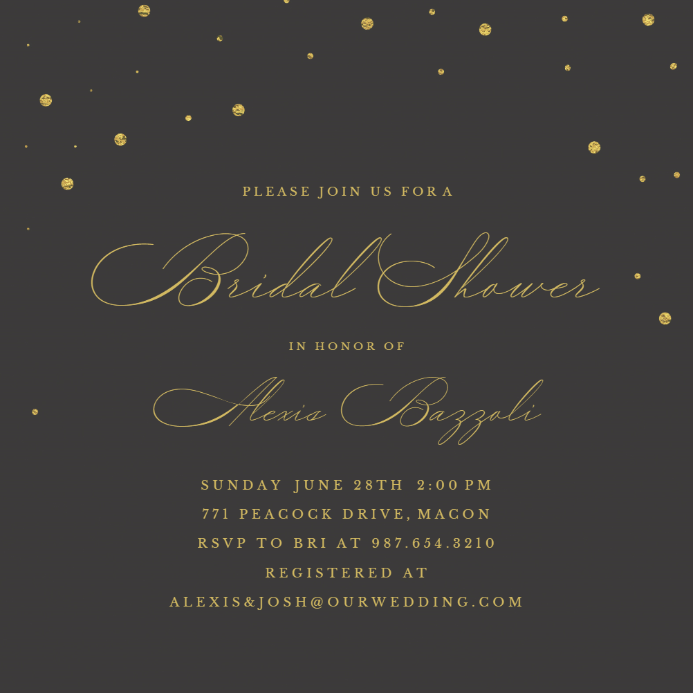 Dot Shower - Bridal Shower Invitation Template (Free) | Greetings Island